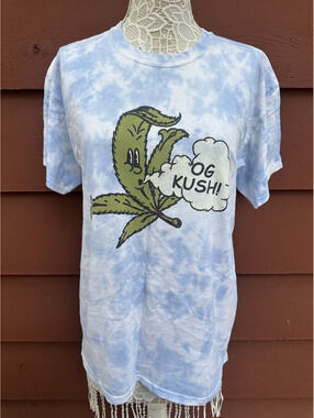 Altru Apparel OG Kush Tie Dye Streetwear T Shirt Blue White